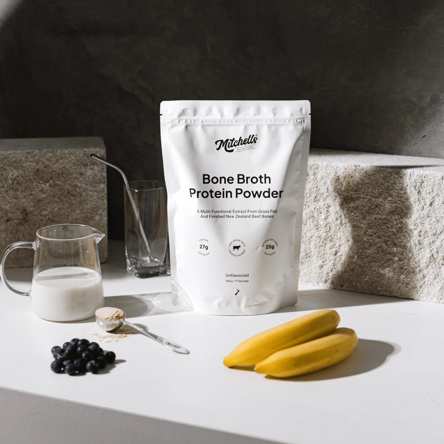 Mitchells Bone Broth Protein Powder - Unflavoured