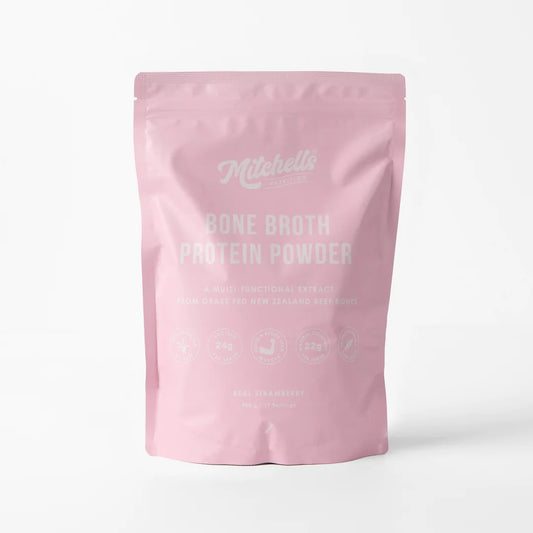 Mitchells Bone Broth Protein Powder - Real Strawberry